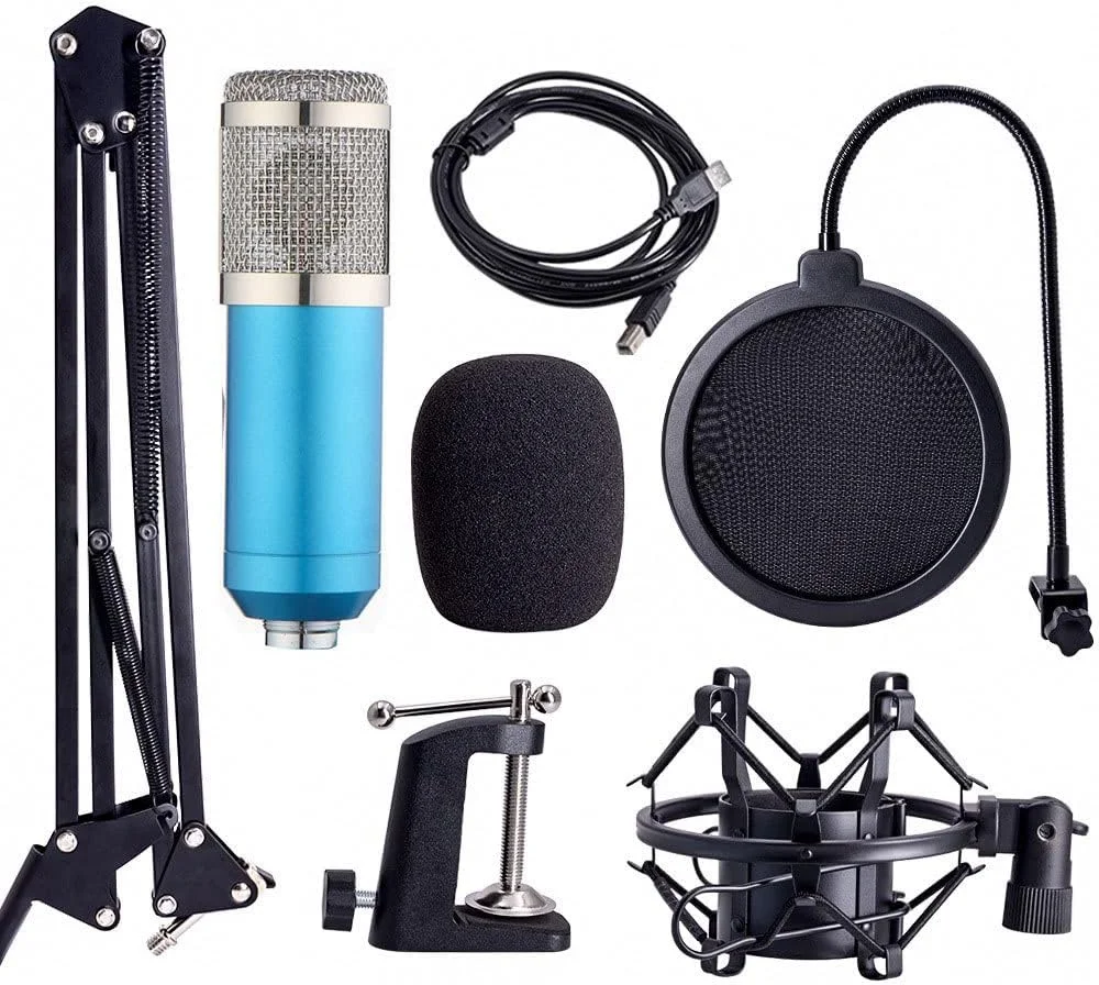 مجموعه میکروفون کاندنسر آویز، میکروفون گیمینگ 192 کیلوهرتز/24 بیت، USB، میکروفون زنده کلاس آنلاین، یوتیوب، تیک تاک، اینستاگرام، پادکست، ضبط، میکروفون رومیزی کامپیوتر کاندنسر روی مک/PS4/PS5 (آبی) مجموعه میکروفون کاندنسر آویز، میکروفون گیمینگ 192 کیلوهرتز/24 بیت، USB، میکروفون زنده کلاس آنلاین، یوتیوب، تیک تاک، اینستاگرام، پادکست، ضبط، میکروفون رومیزی کامپیوتر کاندنسر روی مک/PS4/PS5 (آبی)
