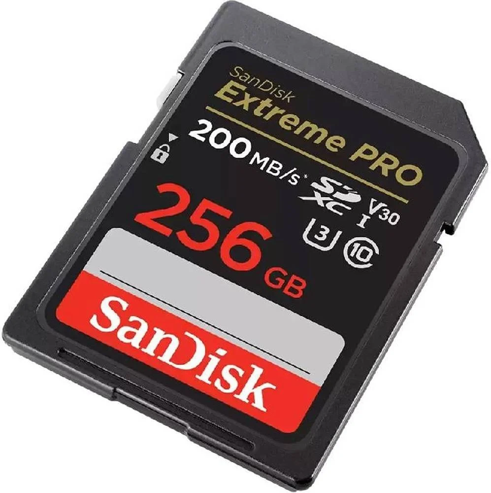کارت حافظه SanDisk Extreme PRO UHS-I SDXC با ظرفیت 256 گیگابایت، حداکثر سرعت خواندن 200 مگابایت بر ثانیه، حداکثر سرعت نوشتن 140 مگابایت بر ثانیه، UHS-I، V30، U3، کلاس 10، ضبط ویدئوهای FHD، 3D و 4K | SDSDXXD-256G-GN4IN کارت حافظه SanDisk Extreme PRO UHS-I SDXC با ظرفیت 256 گیگابایت، حداکثر سرعت خواندن 200 مگابایت بر ثانیه، حداکثر سرعت نوشتن 140 مگابایت بر ثانیه، UHS-I، V30، U3، کلاس 10، ضبط ویدئوهای FHD، 3D و 4K | SDSDXXD-256G-GN4IN