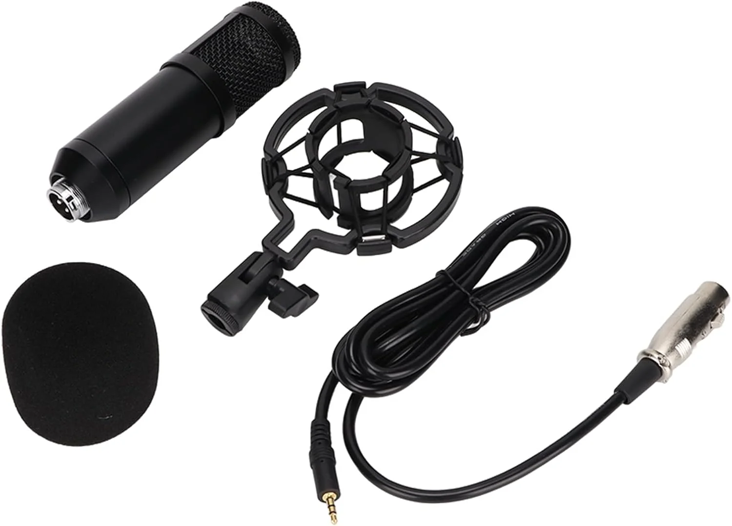 میکروفون کاندنسر سیمی Annadue BM800، مجموعه میکروفون کاردیوئید رومیزی XLR به 3.5 میلیمتری، با پایه ضد ضربه، برای ضبط صدا، بازی، چت صوتی و غیره (مشکی) میکروفون کاندنسر سیمی Annadue BM800، مجموعه میکروفون کاردیوئید رومیزی XLR به 3.5 میلیمتری، با پایه ضد ضربه، برای ضبط صدا، بازی، چت صوتی و غیره (مشکی)