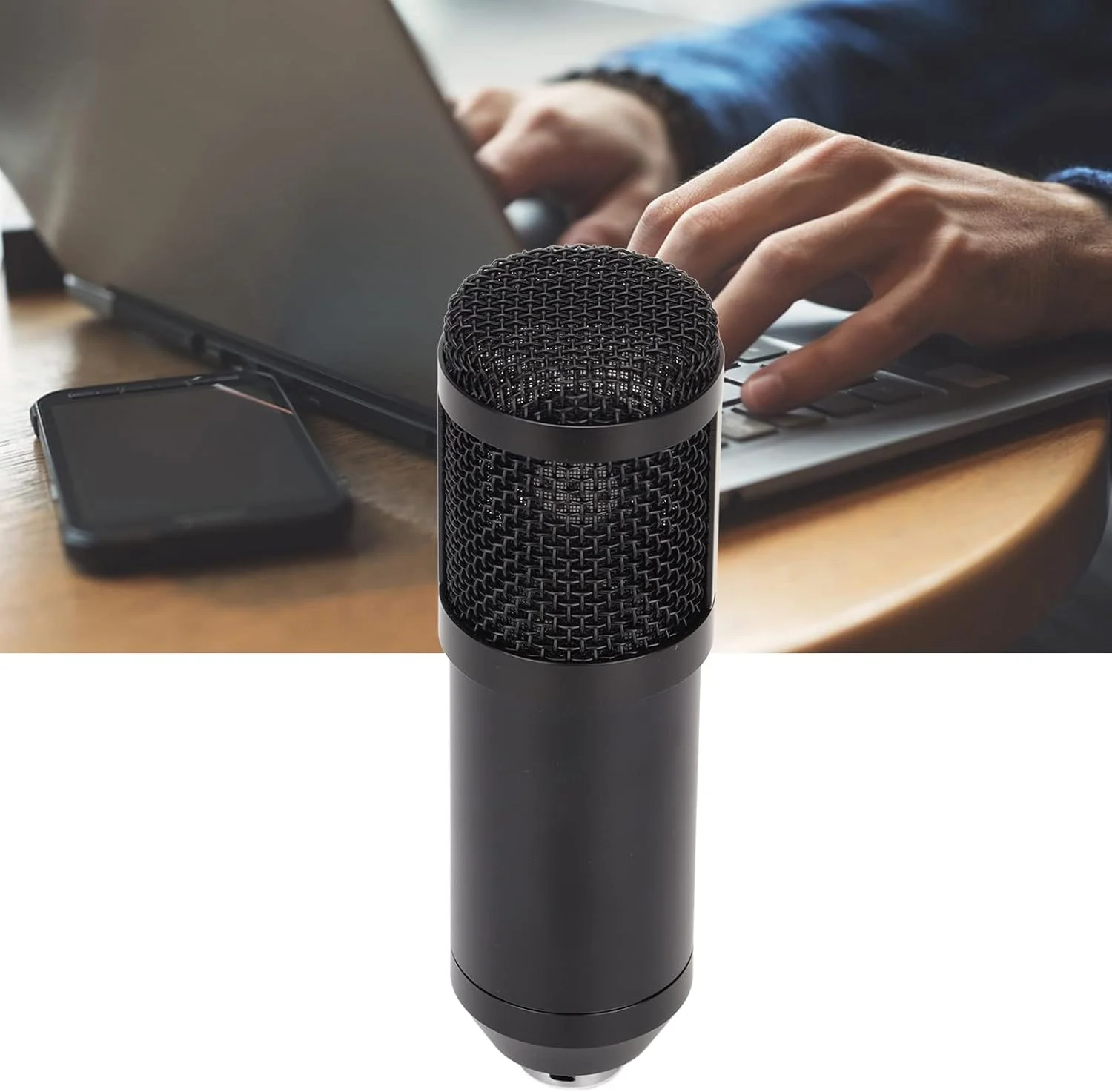 میکروفون کاندنسر سیمی Annadue BM800، مجموعه میکروفون کاردیوئید رومیزی XLR به 3.5 میلیمتری، با پایه ضد ضربه، برای ضبط صدا، بازی، چت صوتی و غیره (مشکی) میکروفون کاندنسر سیمی Annadue BM800، مجموعه میکروفون کاردیوئید رومیزی XLR به 3.5 میلیمتری، با پایه ضد ضربه، برای ضبط صدا، بازی، چت صوتی و غیره (مشکی)