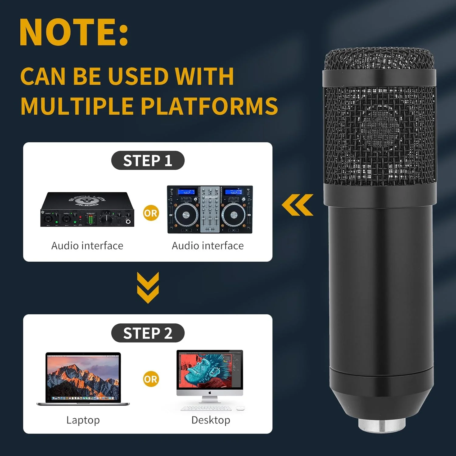 میکروفون کاندنسر AMOOX، میکروفون USB حرفه ای با قابلیت اتصال آسان به کامپیوتر، کیت میکروفون کاردیوئید کاندنسر با بازوی بوم قابل تنظیم و لرزه گیر، مناسب برای پادکست، استریمینگ، یوتیوب و تیک تاک میکروفون کاندنسر AMOOX، میکروفون USB حرفه ای با قابلیت اتصال آسان به کامپیوتر، کیت میکروفون کاردیوئید کاندنسر با بازوی بوم قابل تنظیم و لرزه گیر، مناسب برای پادکست، استریمینگ، یوتیوب و تیک تاک