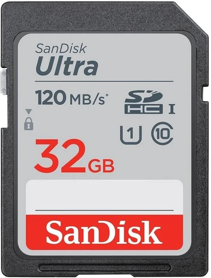 کارت حافظه 32 گیگابایتی SanDisk Ultra SDXC UHS-I، سرعت نوشتن ترتیبی تا 120 مگابایت بر ثانیه، C10، U1، Full HD، کارت SD | SDSDUN4-032G-GN6IN