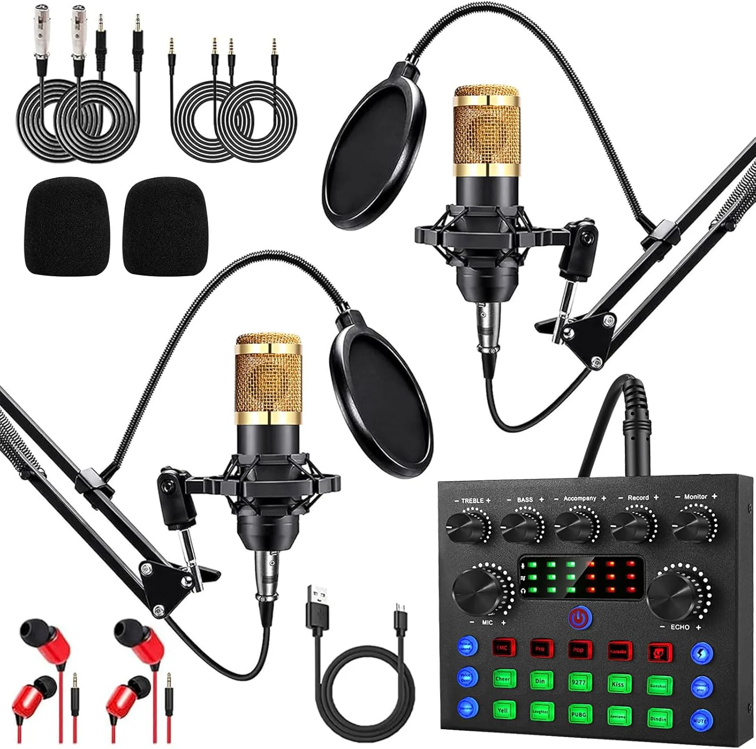 مجموعه تجهیزات پادکست ALPOWL برای 2 نفر مجموعه تجهیزات پادکست ALPOWL برای 2 نفر