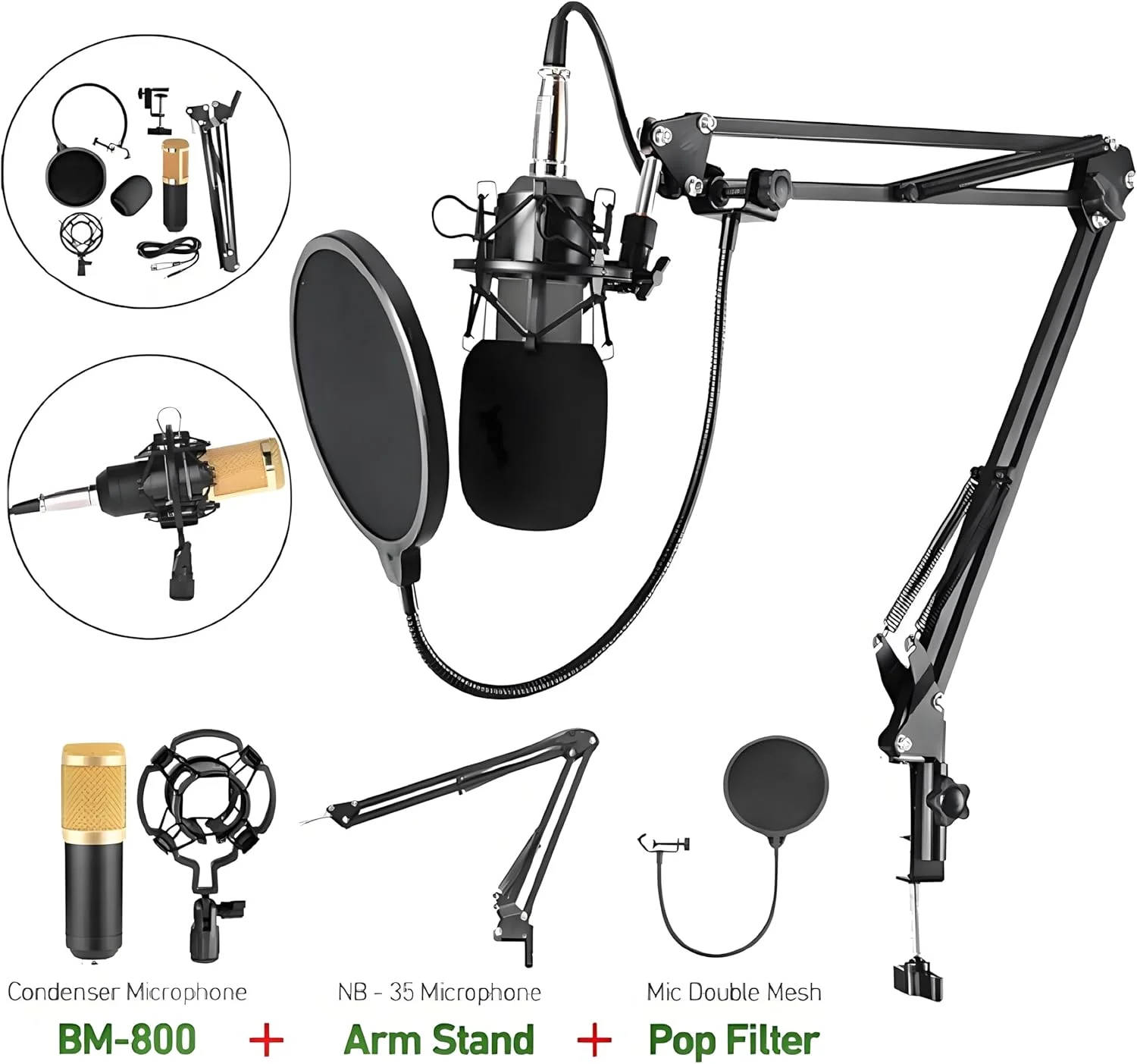 کارت صدای V8 آکوزون با میکروفون کاندنسر، کیت های ضبط استودیویی میکروفون کاندنسر BM800 پایه قابل تنظیم برای کارت صدا میکسر صوتی زنده کنسول ضبط قابل حمل کارت صدای V8 آکوزون با میکروفون کاندنسر، کیت های ضبط استودیویی میکروفون کاندنسر BM800 پایه قابل تنظیم برای کارت صدا میکسر صوتی زنده کنسول ضبط قابل حمل