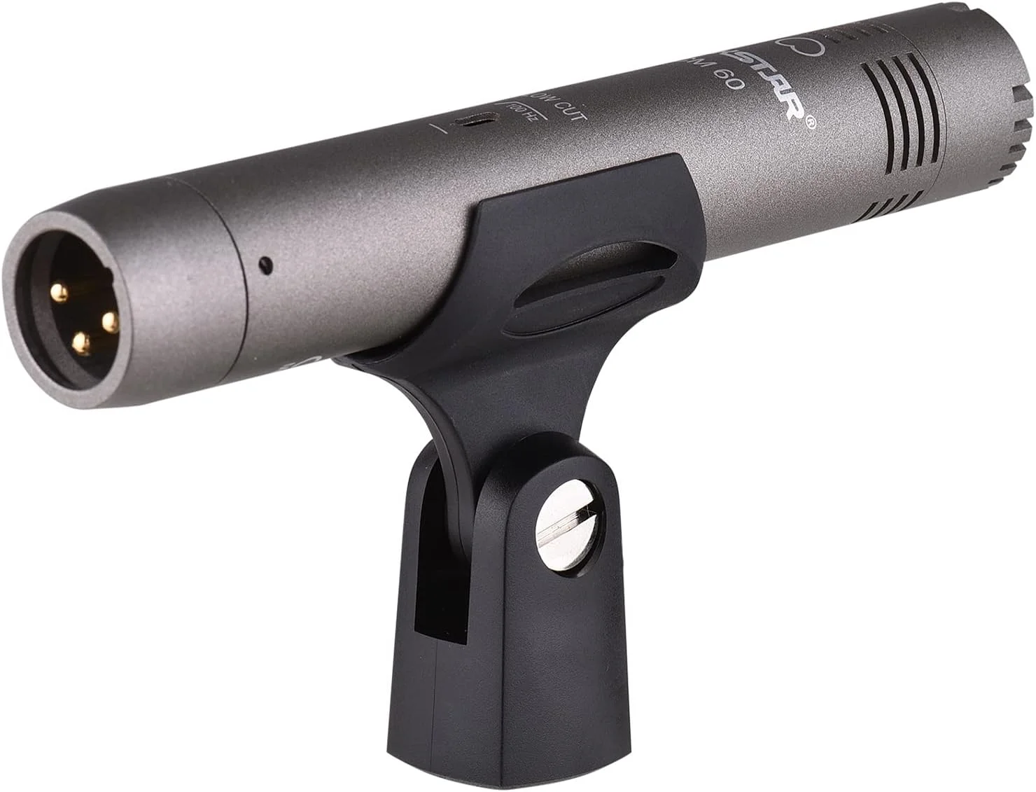 میکروفون کاندنسر حرفه ای CM-60 با الگوی قطبی کاردیوئید XLR و منبع تغذیه فانتوم 48 ولت برای استودیو، پخش، اجرای صحنه و نوازندگی ساز