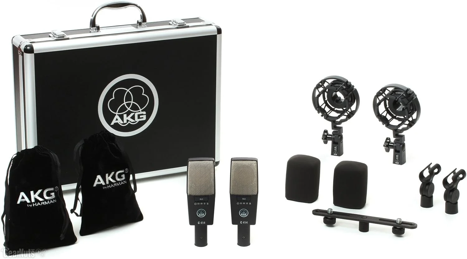 میکروفون کاندنسر دیافراگم بزرگ AKG C414 XLS، جفت استریو، کیفیت صدای افسانهای، 9 الگوی قطبی قابل انتخاب، بسیار متنوع، مشکی (جفت استریو 2 عددی) میکروفون کاندنسر دیافراگم بزرگ AKG C414 XLS، جفت استریو، کیفیت صدای افسانهای، 9 الگوی قطبی قابل انتخاب، بسیار متنوع، مشکی (جفت استریو 2 عددی)