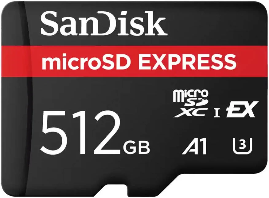 کارت حافظه میکرو اس دی 512 گیگابایتی SanDisk Extreme، مناسب برای ویدیوهای 4K در تلفن های هوشمند، سرعت خواندن تا 880 مگابایت بر ثانیه، سرعت نوشتن تا 650 مگابایت بر ثانیه، PCIe Gen 3، صرفه جویی در زمان، قرمز/طلایی | SDSQXFN-512G-AW6GN