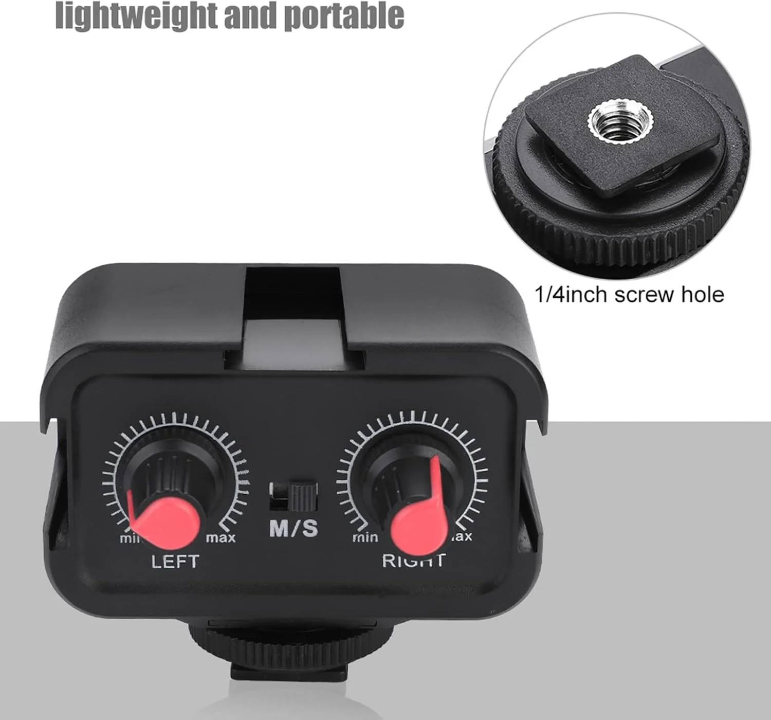 آداپتور صدای DSLR، میکسر آداپتور صدای دوربین، میکسر صدای میکروفون جهانی 2 کاناله WSV2 با ورودی های 3.5 میلی متری آداپتور صدای DSLR، میکسر آداپتور صدای دوربین، میکسر صدای میکروفون جهانی 2 کاناله WSV2 با ورودی های 3.5 میلی متری