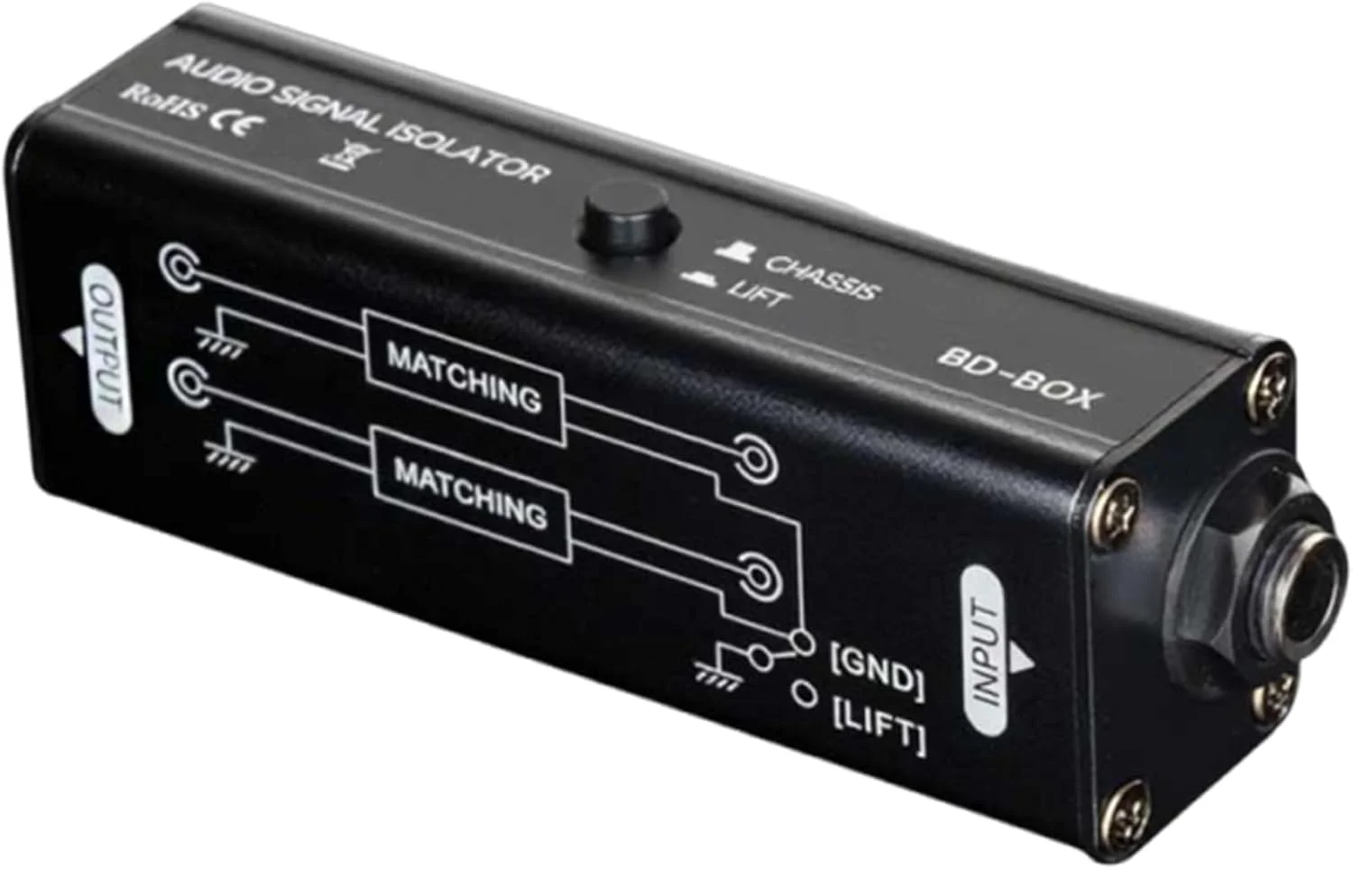 ایزولاتور نویز موسیقی 6.35 میلی‌متری استودیویی با بدنه فلزی برای حذف نویز و تداخلات محیطی