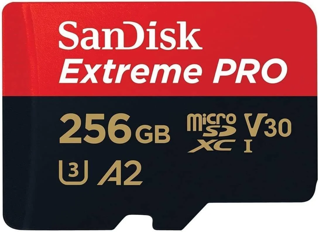 کارت حافظه Micro SDXC سن‌دیسک Extreme PRO با ظرفیت 256 گیگابایت، سرعت خواندن تا 200 مگابایت بر ثانیه، سرعت نوشتن تا 140 مگابایت بر ثانیه، مناسب برای ضبط ویدیوهای 4K UHD، طراحی بادوام، مشکی - قرمز | SDSQXCD-256G-GN6MA