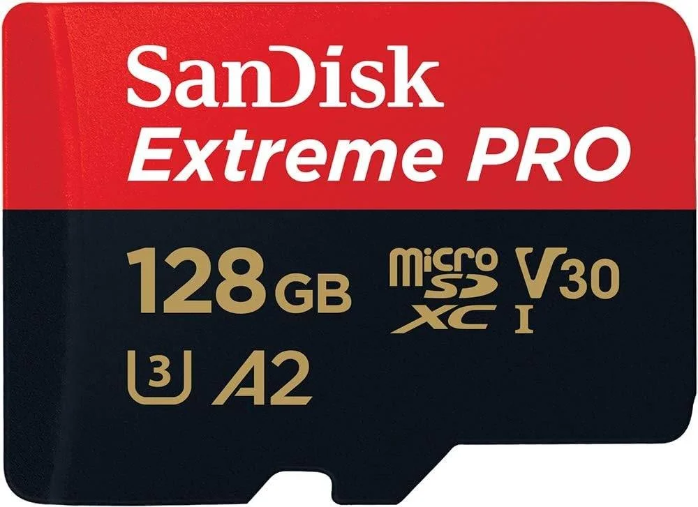 کارت حافظه Micro SDXC سن‌دیسک Extreme PRO با ظرفیت 128 گیگابایت، سرعت خواندن تا 200 مگابایت بر ثانیه، سرعت نوشتن تا 90 مگابایت بر ثانیه، مناسب برای ضبط ویدیوهای 4K UHD، طراحی بادوام، مشکی - قرمز | SDSQXCD-128G-GN6MA