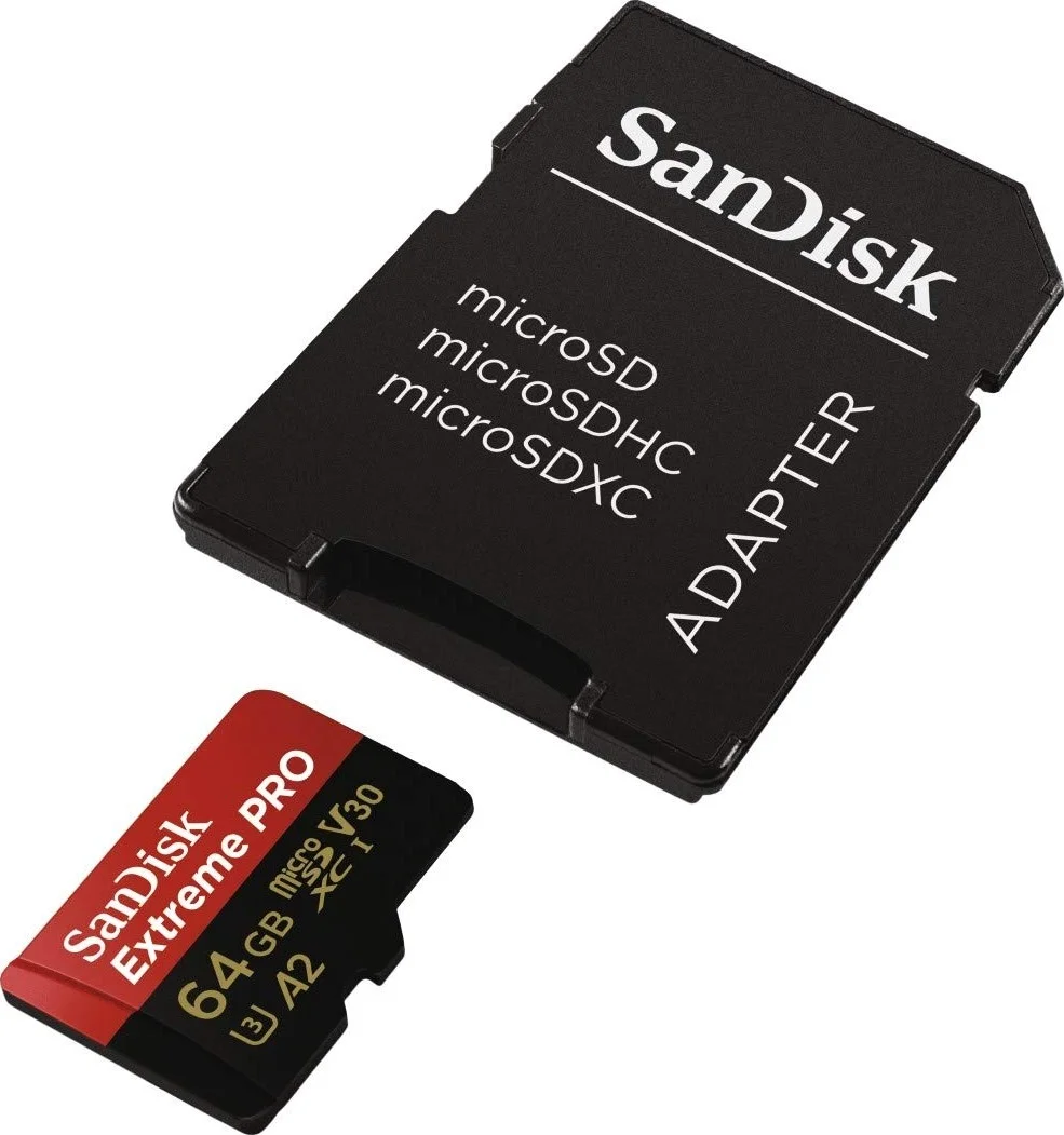 کارت حافظه میکرو اس دی SanDisk Extreme Pro با ظرفیت 64 گیگابایت + آداپتور SD + Rescue Pro Deluxe سرعت 170 مگابایت بر ثانیه A2 C10 V30 UHS-I U3 - مشکی کارت حافظه میکرو اس دی SanDisk Extreme Pro با ظرفیت 64 گیگابایت + آداپتور SD + Rescue Pro Deluxe سرعت 170 مگابایت بر ثانیه A2 C10 V30 UHS-I U3 - مشکی