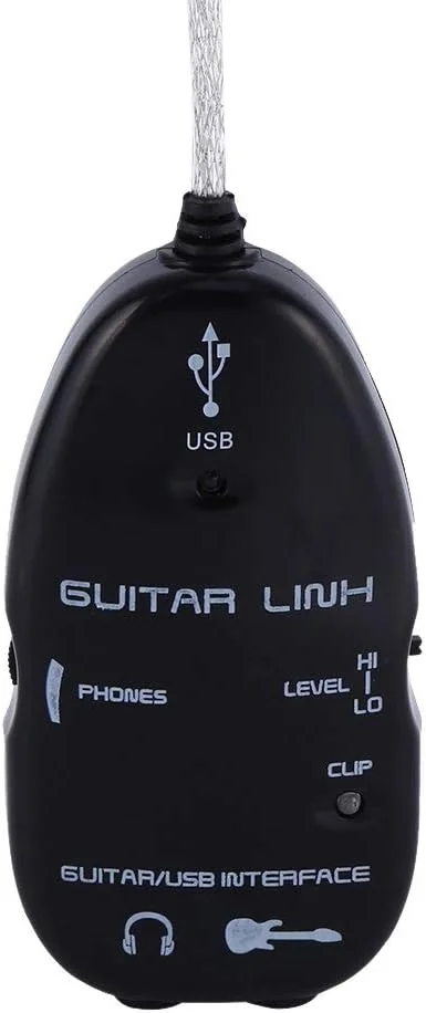 رابط USB گیتار، رابط صوتی حرفه ای گیتار، آداپتور گیتار به USB برای یادگیری و تمرین با کامپیوتر