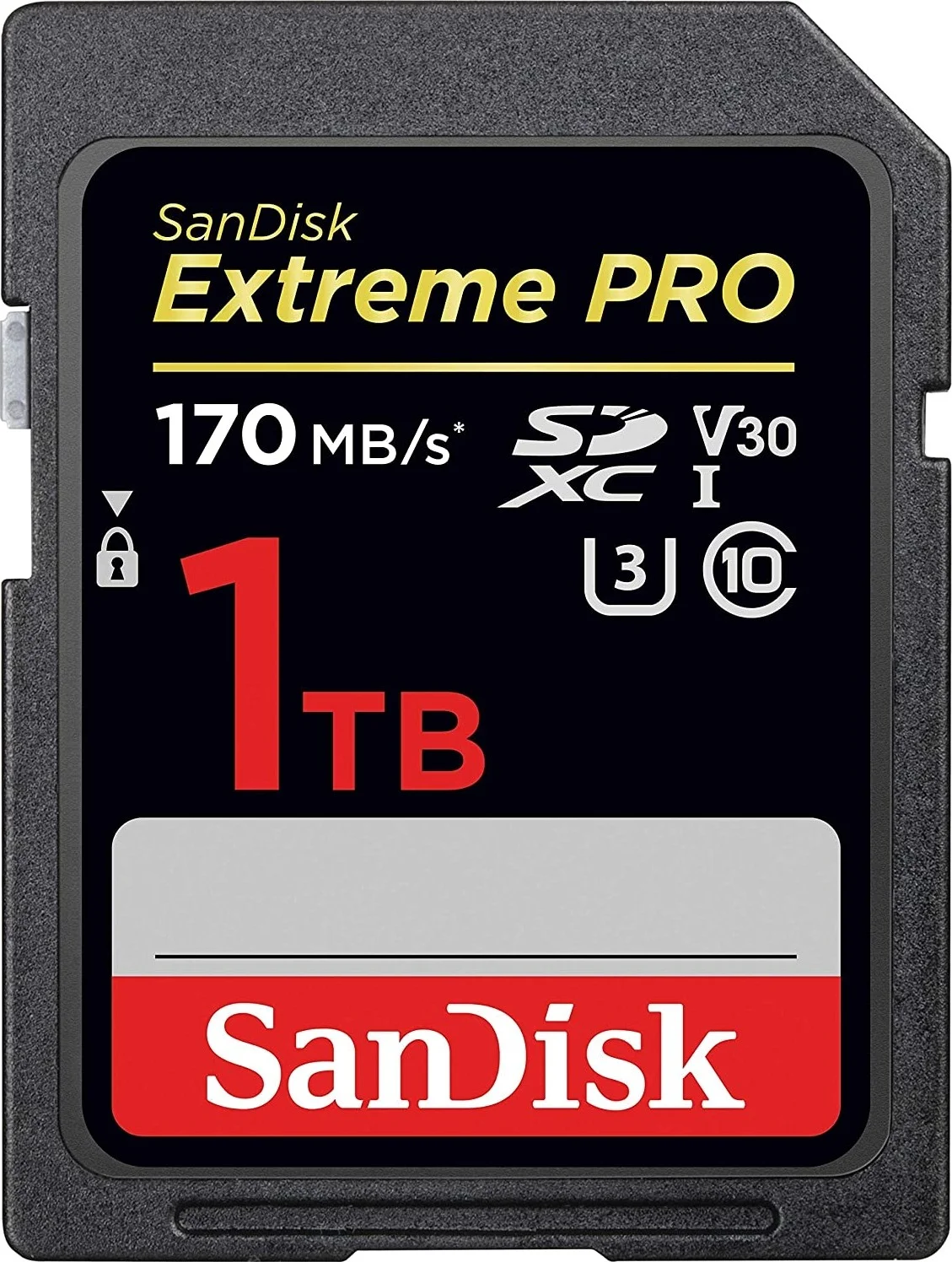 کارت حافظه SanDisk Extreme Pro SDXC با ظرفیت 1 ترابایت - سرعت 170 مگابایت بر ثانیه V30 UHS-I U3 - مشکی