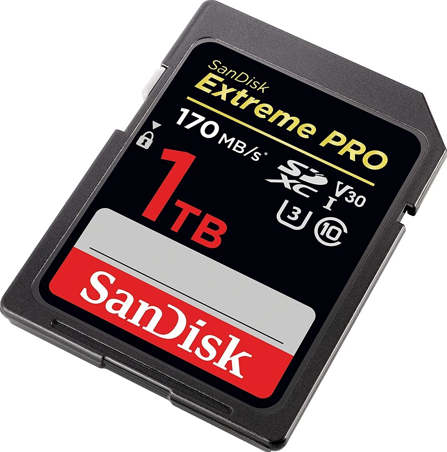 کارت حافظه SanDisk Extreme Pro SDXC با ظرفیت 1 ترابایت - سرعت 170 مگابایت بر ثانیه V30 UHS-I U3 - مشکی کارت حافظه SanDisk Extreme Pro SDXC با ظرفیت 1 ترابایت - سرعت 170 مگابایت بر ثانیه V30 UHS-I U3 - مشکی
