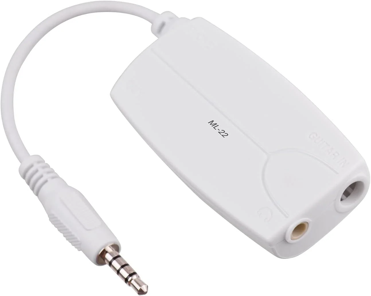 مبدل رابط صوتی گیتار ML-22 برای اتصال گیتار الکتریک و باس به تلفن همراه و تبلت، سازگار با تلفن/تبلت هوشمند اندروید با پلاگین صوتی 3.5 میلی متری