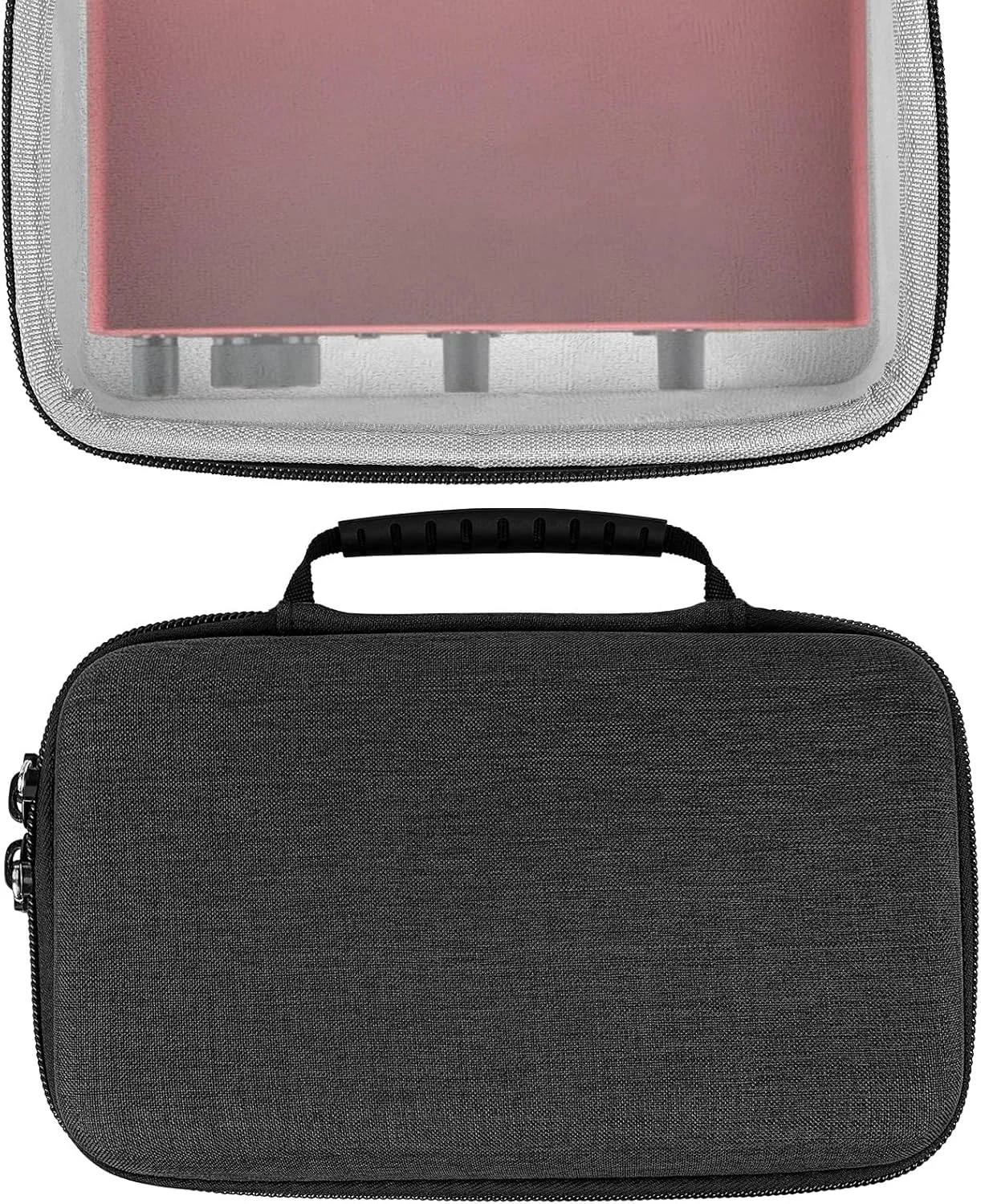 کیف هارد محافظ رابط صوتی Geekria سازگار با Focusrite Scarlett 2i2، کیف حمل مسافرتی هارد شل محافظ با محفظه نگهداری کابل (خاکستری)