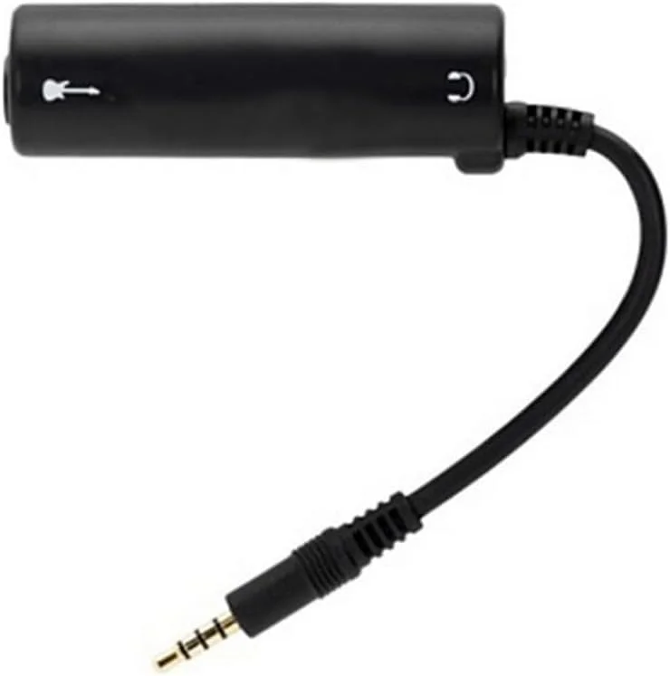 مبدل رابط گیتار سازگار با نرم‌افزار ضبط، کوک و پردازش صدا برای آی‌اواس تلفن، پد و پاد