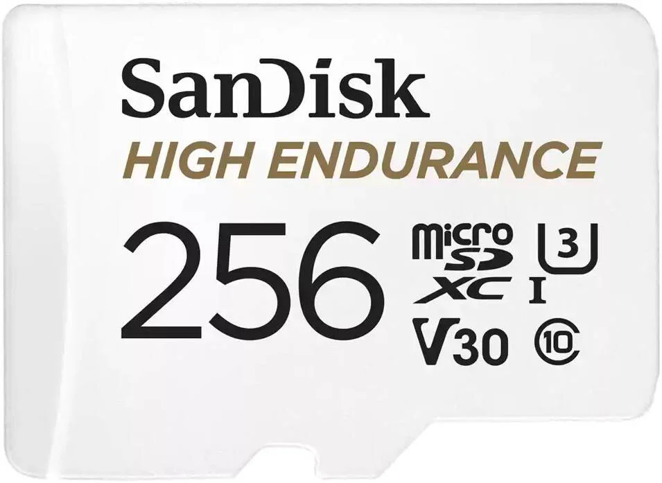 کارت حافظه microSDXC با دوام بالا SanDisk، ظرفیت 256 گیگابایت، سرعت خواندن ترتیبی تا 100 مگابایت بر ثانیه و سرعت نوشتن ترتیبی تا 40 مگابایت بر ثانیه، دارای رتبه Class 10، U3 و V30، سفید | SDSQQNR-256G-GN6IA