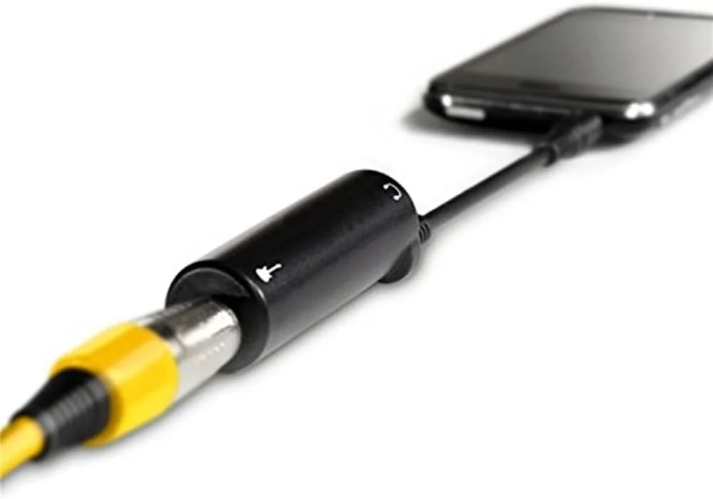 مبدل رابط گیتار سازگار با نرم‌افزار ضبط، کوک و پردازش صدا برای آی‌اواس تلفن، پد و پاد