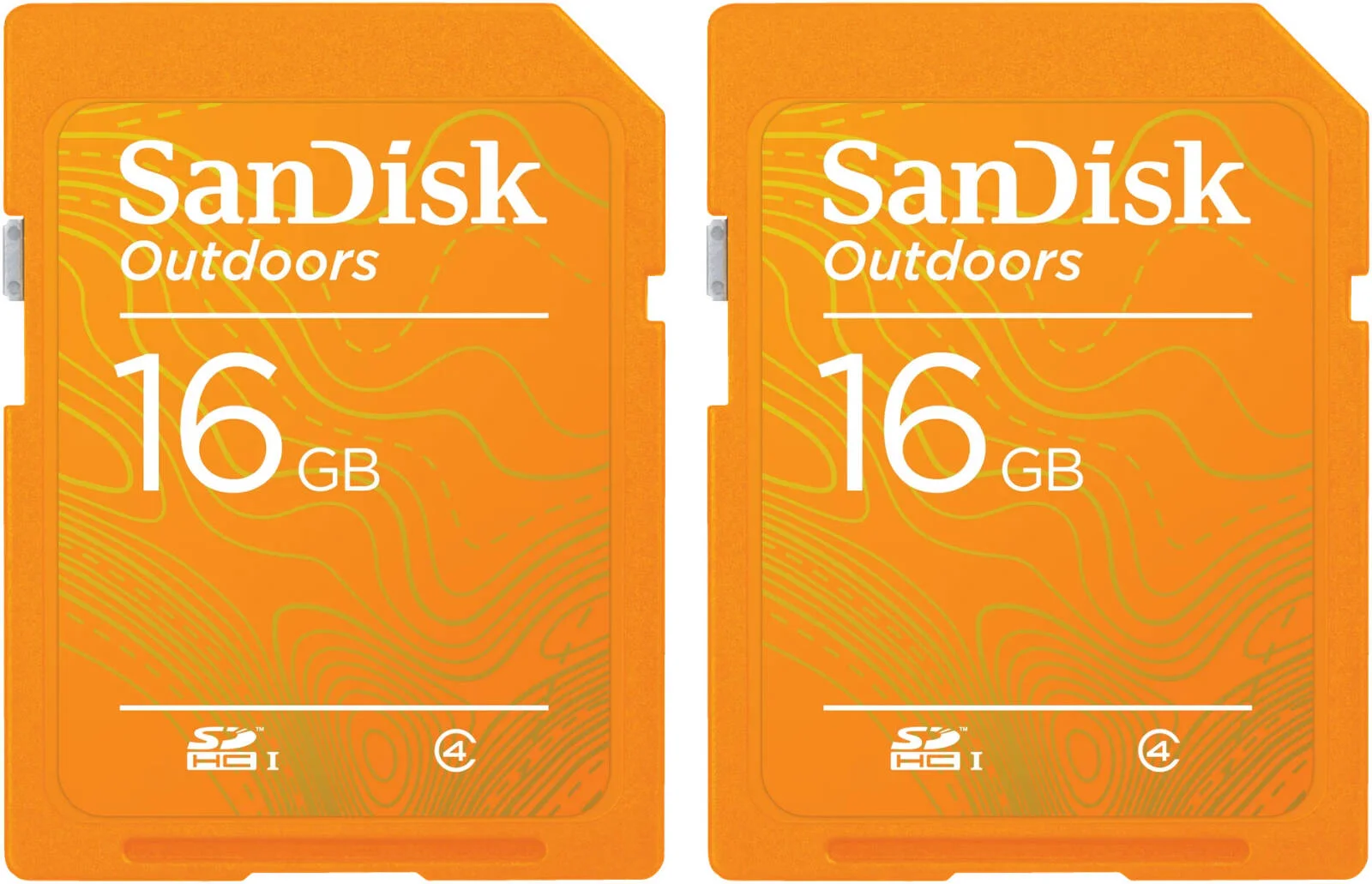 کارت حافظه سن‌دیسک Outdoors SD UHS-I، بسته‌ دو عددی، ظرفیت 16 گیگابایت، مناسب برای نظارت بر حیات وحش، عکاسی در فضای باز، دوربین‌های تله‌ای و شرایط محیطی سخت | SDSDBNN-016G-AW6V2