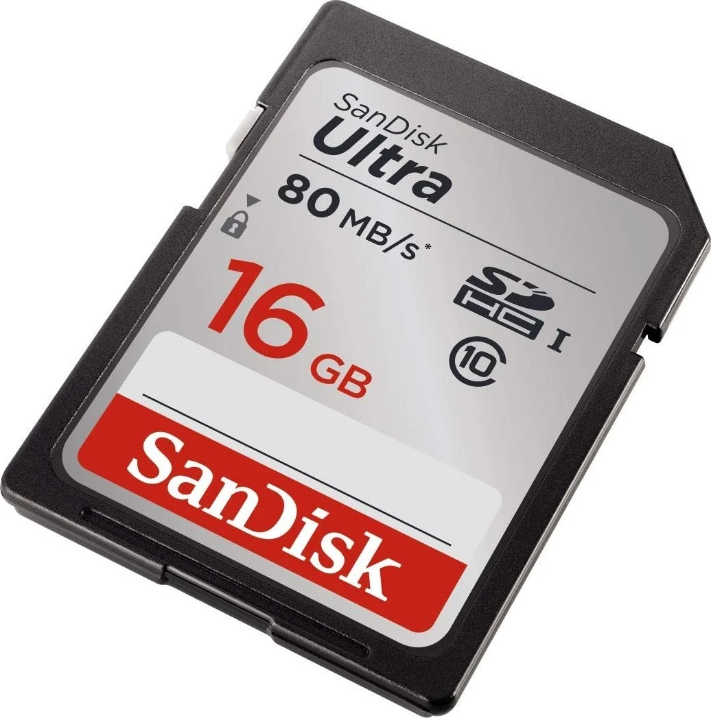 کارت حافظه SanDisk Ultra 16GB تا 80MB/s C10 UHS-I SDHC مدل SDSDUNC-016G-GN6IN