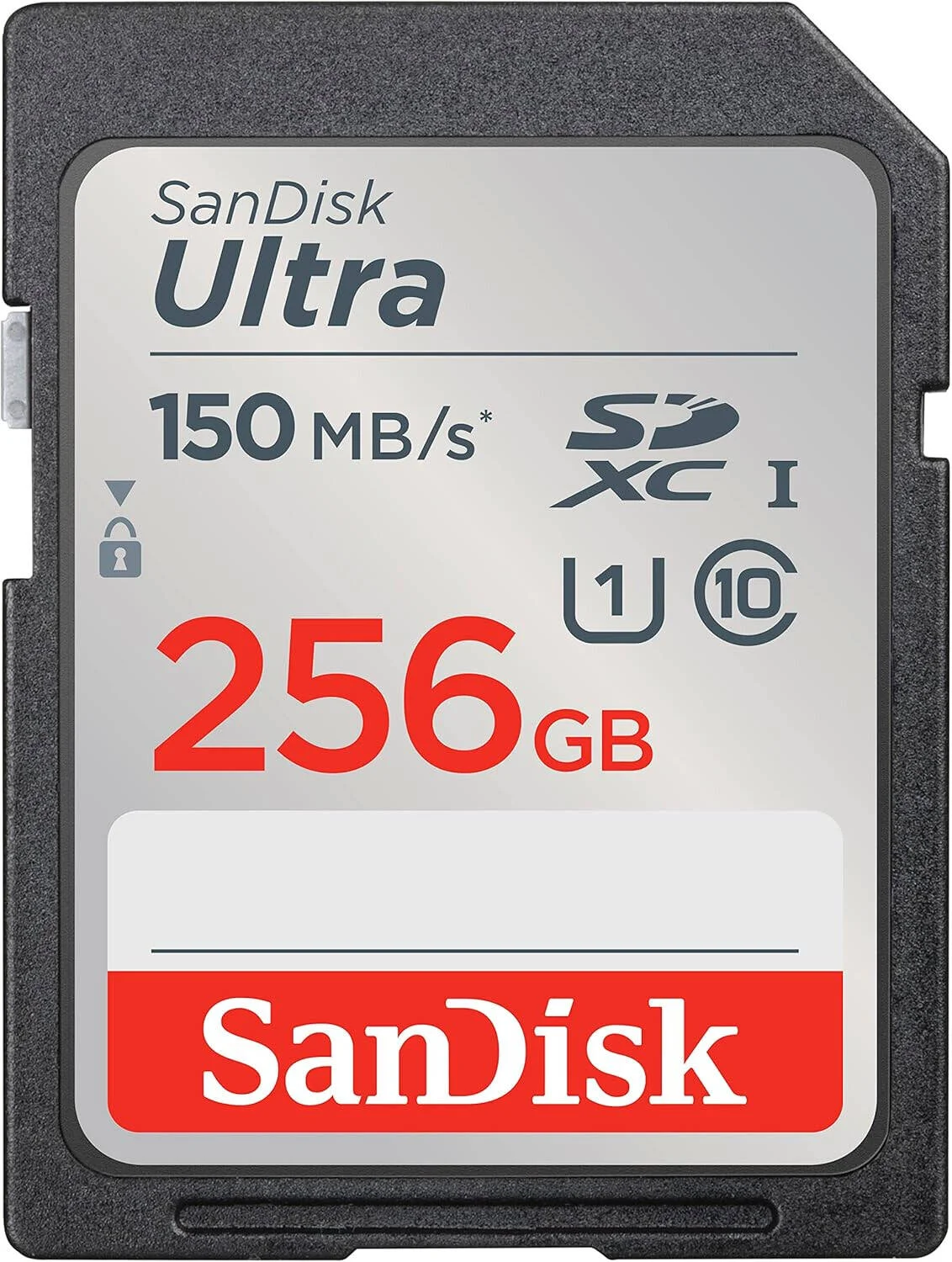 کارت حافظه SanDisk Ultra UHS-I SDXC، ظرفیت 256 گیگابایت، فرم فاکتور SDXC، سرعت نوشتن ترتیبی تا 150 مگابایت بر ثانیه | SDSDUNC-256G-GN6IN