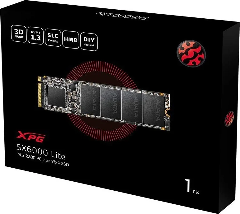حافظه اس اس دی داخلی ADATA XPG 256GB SX6000 Lite M.2 2280، رابط PCIe NVMe 1.3، سرعت خواندن/نوشتن تا 1800/900 مگابایت بر ثانیه، فلش 3D NAND، استقامت 240TB TBW، 1.8 میلیون ساعت MTBF. مشکی | ASX6000LNP-256GT-C