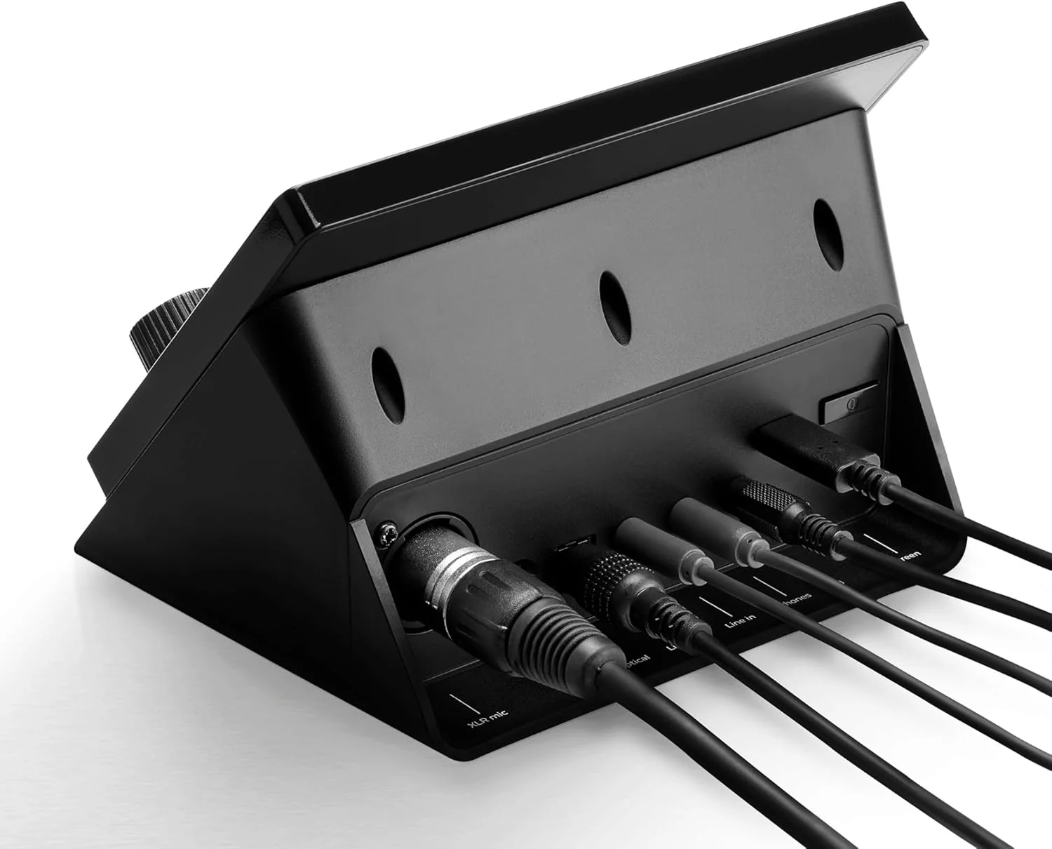 میکسر صوتی حرفه ای Hercules Stream 200 XLR برای تولیدکنندگان محتوای پیشرفته، با پری امپ میکروفون XLR، صفحه نمایش LCD، رمزگذارهای با وضوح بالا، 4 دکمه عملکرد و رابط کاربری قابل تنظیم. سازگار با کامپیوتر. میکسر صوتی حرفه ای Hercules Stream 200 XLR برای تولیدکنندگان محتوای پیشرفته، با پری امپ میکروفون XLR، صفحه نمایش LCD، رمزگذارهای با وضوح بالا، 4 دکمه عملکرد و رابط کاربری قابل تنظیم. سازگار با کامپیوتر.