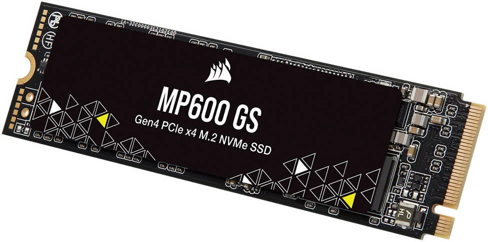 حافظه اس اس دی اینترنال Corsair MP600 GS با ظرفیت 1 ترابایت، PCIe 4.0 (Gen 4) x4 NVMe M.2، سرعت خواندن تا 4800 مگابایت بر ثانیه و سرعت نوشتن تا 3900 مگابایت بر ثانیه، رمزگذاری AES 256 بیتی، 3D TLC NAND، ولتاژ 3.3، 600TBW، مشکی | CSSD-F1000GBMP600GS