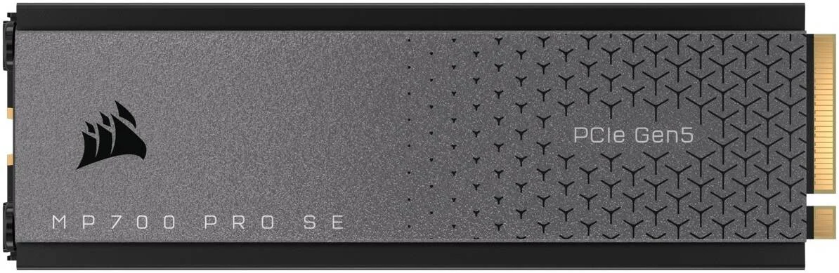 حافظه اس اس دی اینترنال 4 ترابایتی Corsair MP700 PRO SE PCIe 5.0 x4 NVMe 2.0 M.2 به همراه خنک کننده بادی، سرعت خواندن ترتیبی 14000 مگابایت بر ثانیه و سرعت نوشتن 12000 مگابایت بر ثانیه، فناوری 3D TLC NAND، مشکی | CSSD-F4000GBMP700PROS