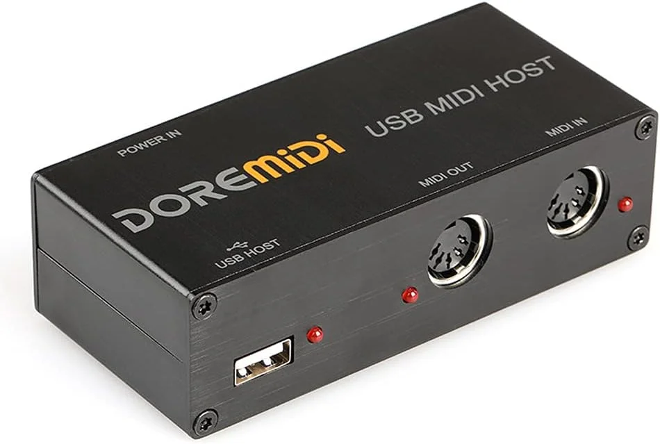 مبدل USB به MIDI برای اتصال به افکتور گیتار، سینتی سایزر MIDI، تولید کننده MIDI، دستگاه های رابط MIDI و تجهیزات آلات موسیقی الکترونیکی