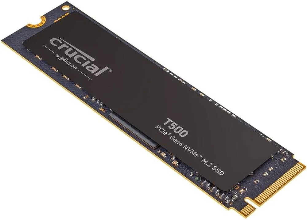 حافظه اس اس دی داخلی کروشیال T500 - 500 گیگابایت PCIe Gen4 NVMe M.2، سرعت خواندن تا 7200 مگابایت بر ثانیه و سرعت نوشتن 6700 مگابایت بر ثانیه، 1.5 میلیون ساعت MTBF، 300 ترابایت استقامت، سازگار با لپ تاپ و دسکتاپ | CT500T500SSD8