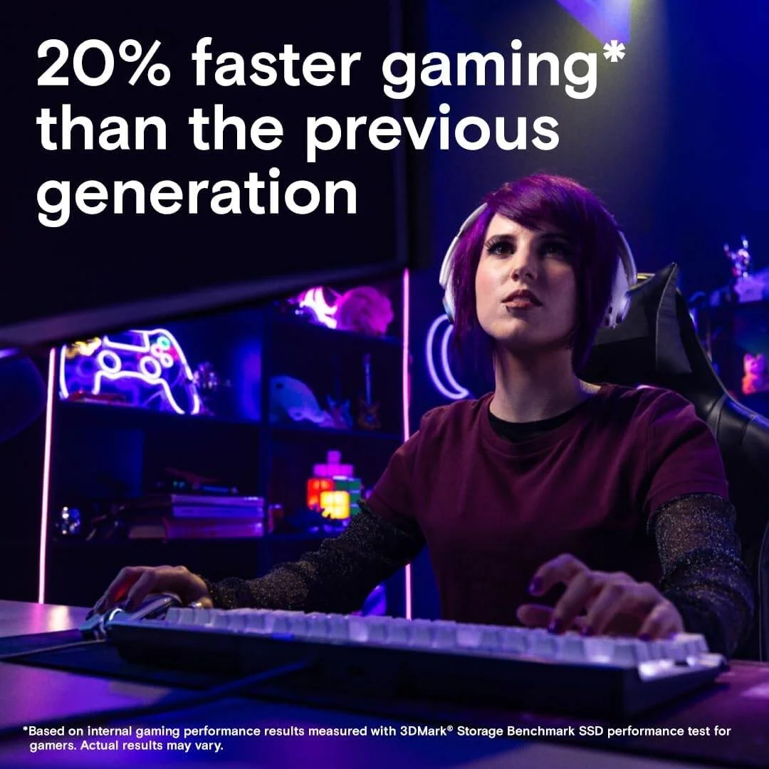 حافظه اس اس دی اینترنال کروشیال T700 با ظرفیت 1 ترابایت، PCIe Gen5 NVMe M.2، سرعت خواندن تا 11700 مگابایت بر ثانیه و سرعت نوشتن 9500 مگابایت بر ثانیه، 232 لایه TLC NAND، استقامت تا 600 ترابایت، 1.5 میلیون ساعت MTTF، مشکی | CT1000T700SSD3 حافظه اس اس دی اینترنال کروشیال T700 با ظرفیت 1 ترابایت، PCIe Gen5 NVMe M.2، سرعت خواندن تا 11700 مگابایت بر ثانیه و سرعت نوشتن 9500 مگابایت بر ثانیه، 232 لایه TLC NAND، استقامت تا 600 ترابایت، 1.5 میلیون ساعت MTTF، مشکی | CT1000T700SSD3