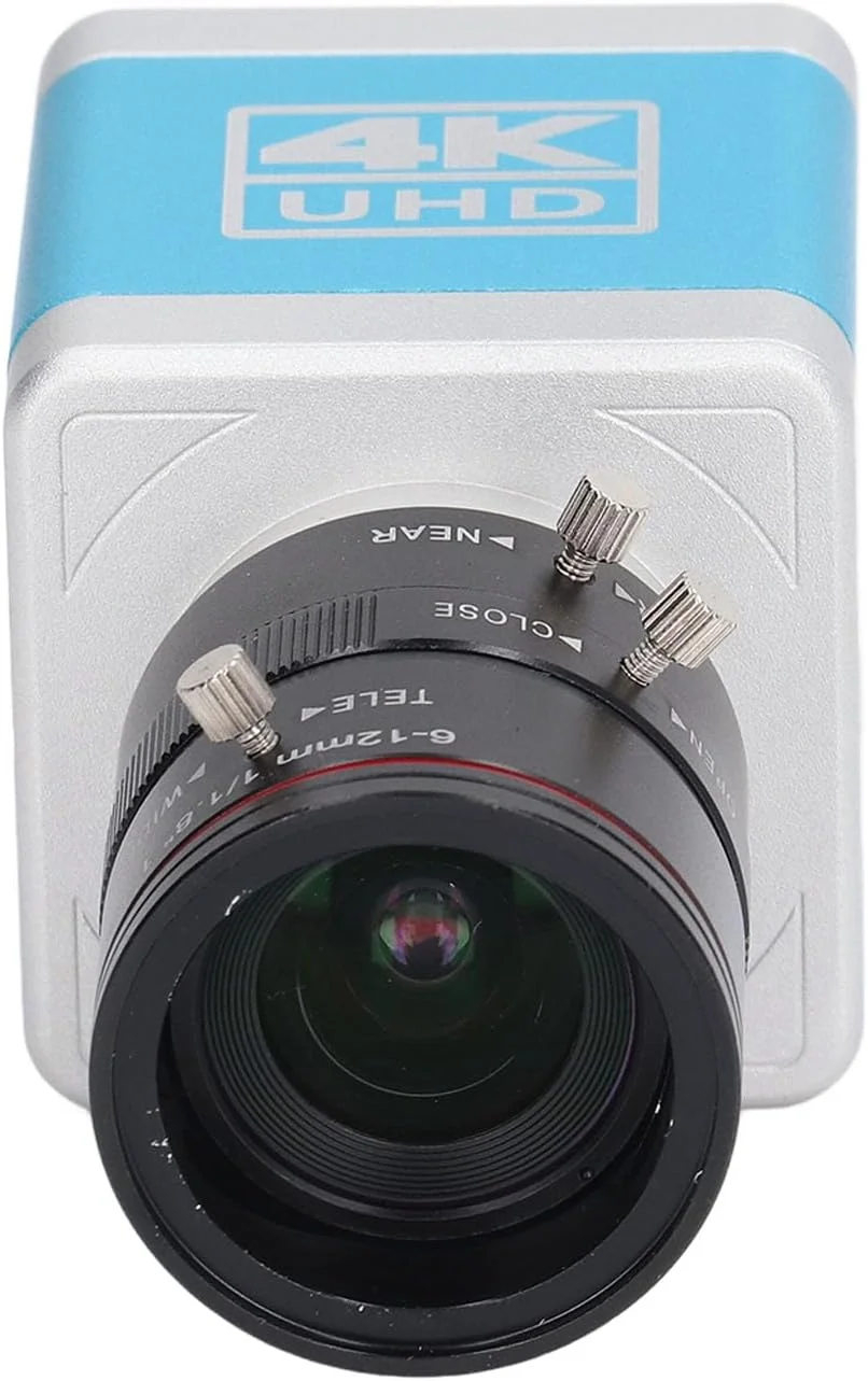 وب‌کم رابط چندرسانه‌ای HD عمومی با لنز فوکوس دستی 6-12 میلی‌متری مناسب برای پخش زنده پلاستیک سفید (دوشاخه GB)