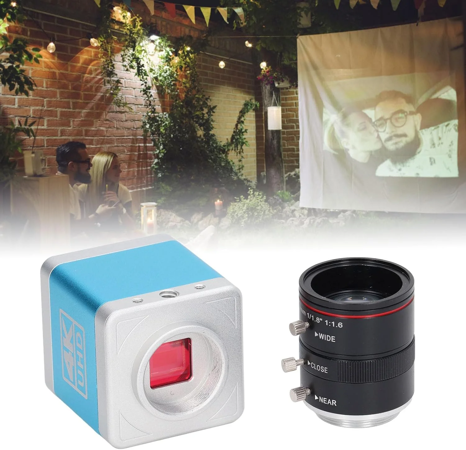 وب‌کم رابط چندرسانه‌ای HD عمومی با لنز فوکوس دستی 6-12 میلی‌متری مناسب برای پخش زنده پلاستیک سفید (دوشاخه GB)