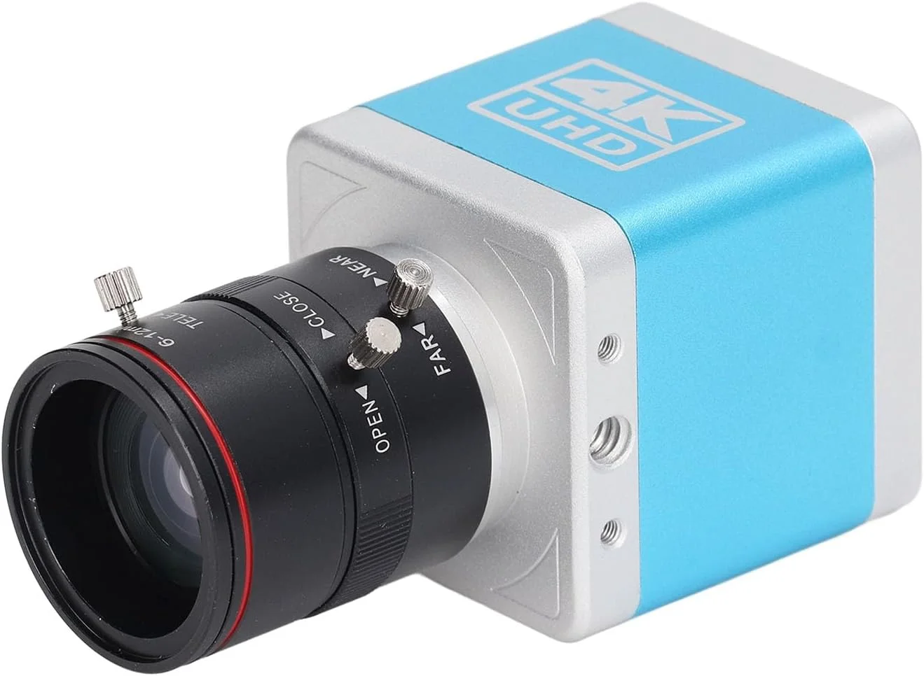 وب‌کم رابط چندرسانه‌ای HD عمومی با لنز فوکوس دستی 6-12 میلی‌متری مناسب برای پخش زنده پلاستیک سفید (دوشاخه GB)