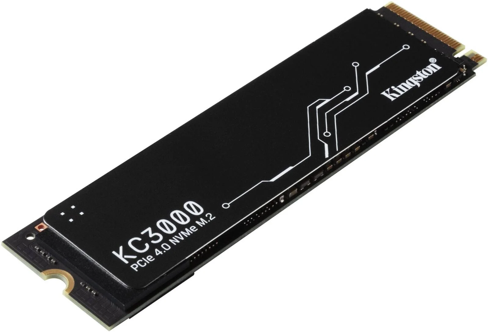 حافظه اس اس دی اینترنال کینگستون KC3000 با ظرفیت 4 ترابایت، PCIe 4.0 NVMe M.2، سرعت خواندن و نوشتن ترتیبی 7000 مگابایت بر ثانیه، 800TBW، تکنولوژی 3D TLC NAND، دو طرفه، مشکی | SKC3000D/4096G