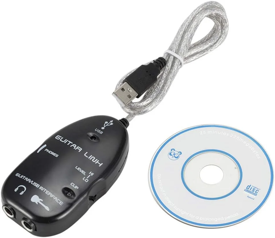 کابل رابط گیتار به USB آداپتور اتصال صوتی ضبط کننده صدا برای کامپیوتر