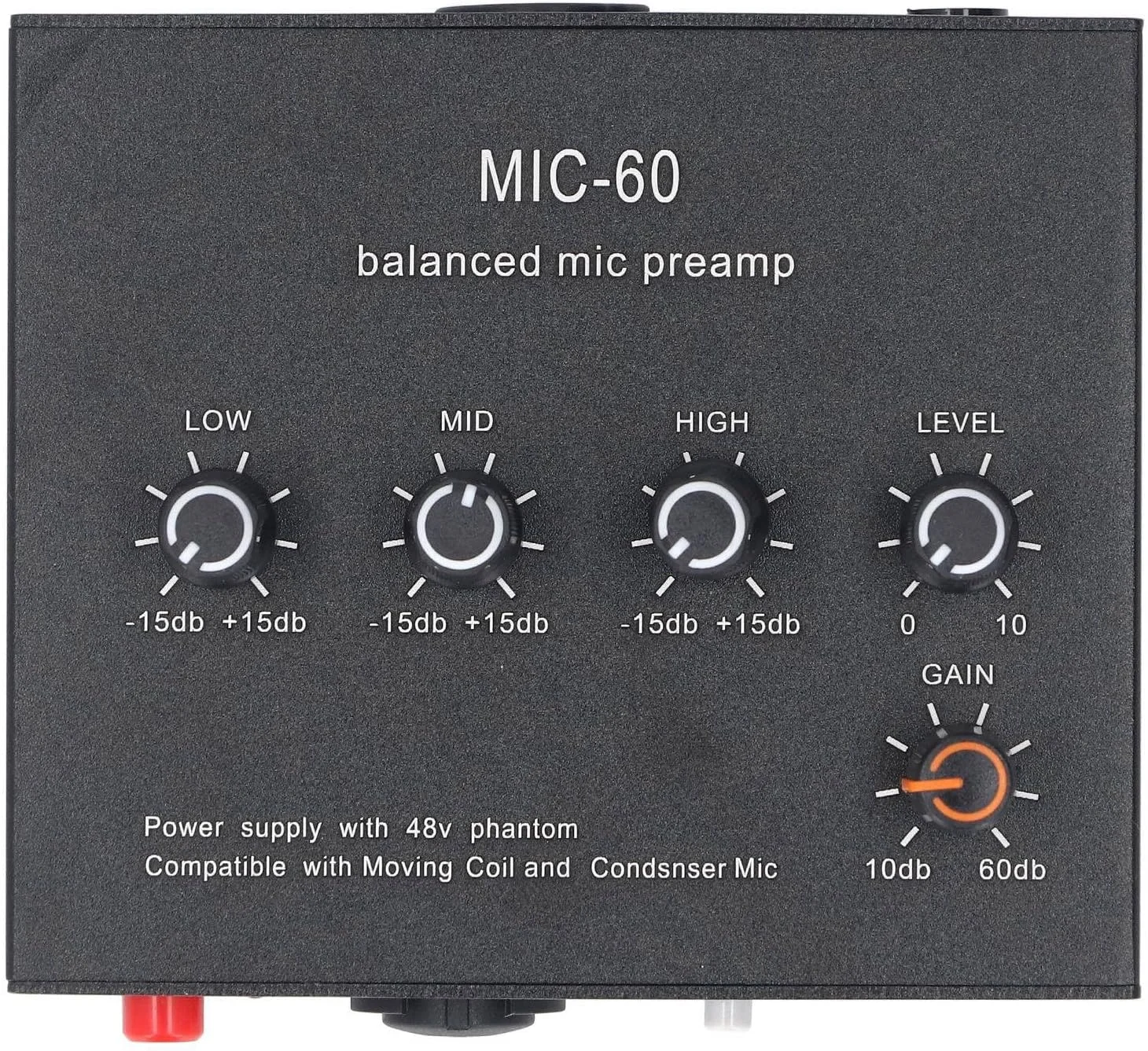 پری امپلی فایر میکروفون داینامیک Elprico با تنظیم انعطاف پذیر گین برای استودیو خانگی و اجرای زنده، جنس آلیاژ آلومینیوم