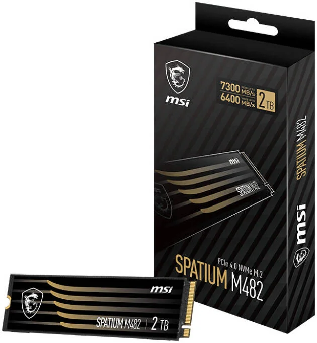 حافظه اس اس دی داخلی MSI Spatium M482 PCIe Gen4x4 M.2 2280، ظرفیت 2 ترابایت، سرعت خواندن ترتیبی تا 7300 مگابایت بر ثانیه و سرعت نوشتن ترتیبی 6400 مگابایت بر ثانیه، حافظه فلش 3D NAND، 1200 TBW | S78-440Q730-P83 حافظه اس اس دی داخلی MSI Spatium M482 PCIe Gen4x4 M.2 2280، ظرفیت 2 ترابایت، سرعت خواندن ترتیبی تا 7300 مگابایت بر ثانیه و سرعت نوشتن ترتیبی 6400 مگابایت بر ثانیه، حافظه فلش 3D NAND، 1200 TBW | S78-440Q730-P83