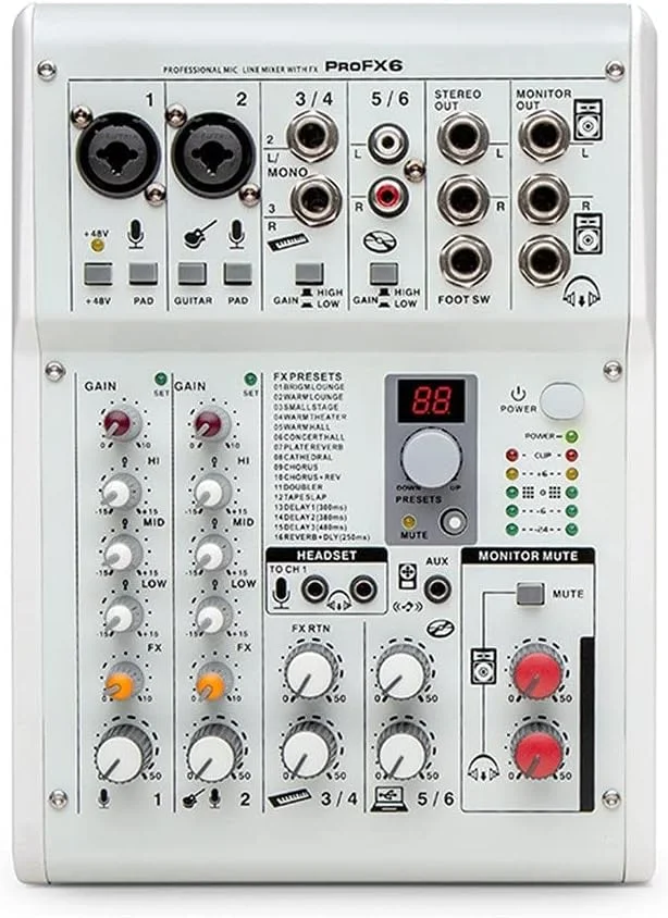 میکسر دیجیتال حرفه ای کارت صدای DJ کنسول با تجهیزات برق