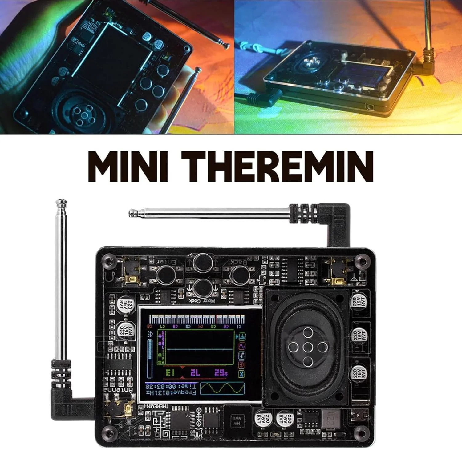 ساز ترمین Dpofirs، ترمین مینی با رابط Type C، صداهای قابل تنظیم متعدد، ماژول موسیقی ترمین وینتیج، کیبوردهای ایستگاه کاری سینتی سایزر