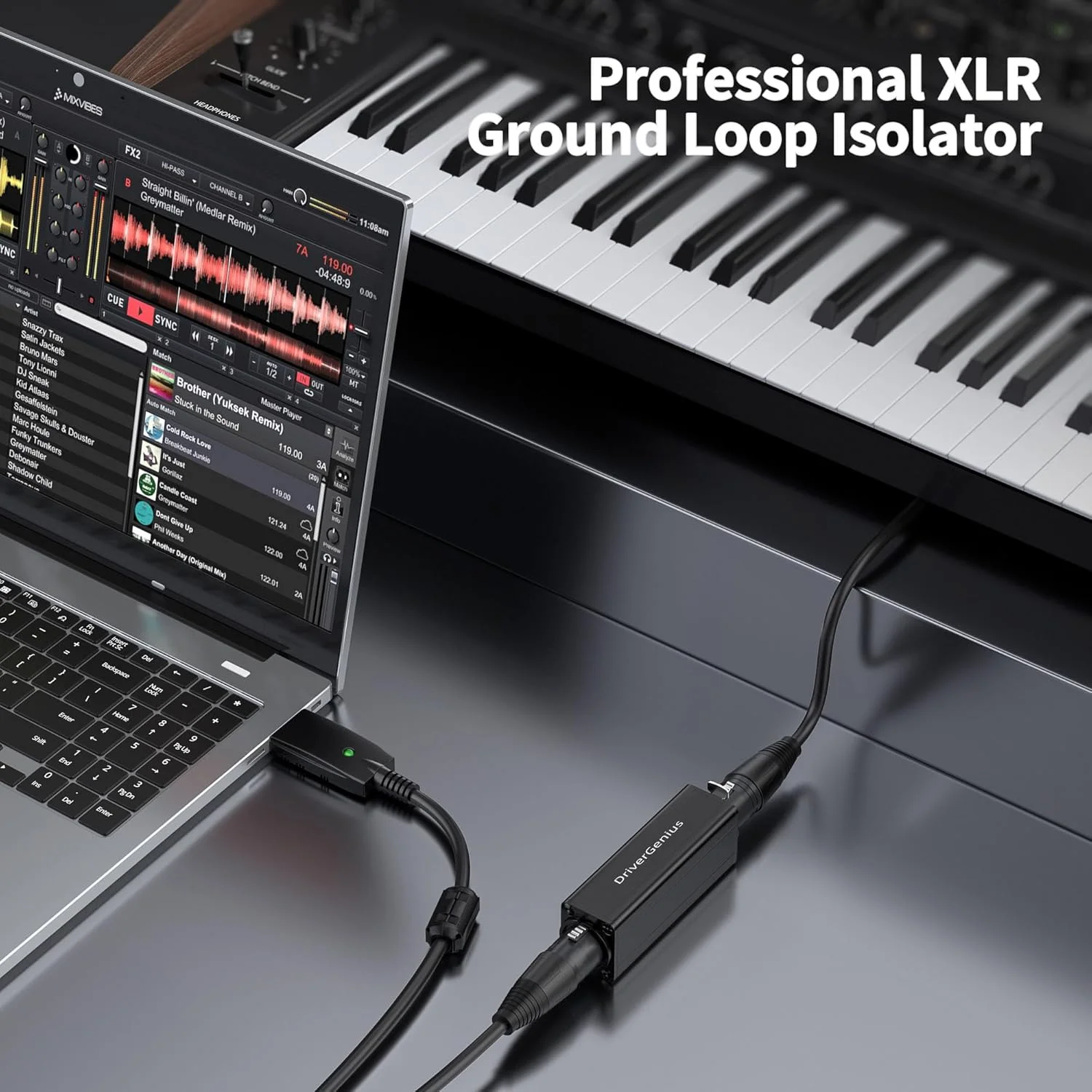 حذف کننده نویز و هام صوتی DriverGenius - فیلتر نویز گراند لوپ XLR تک کاناله (بدنه فلزی) - M/F
