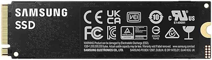 حافظه اس اس دی داخلی SAMSUNG 990 PRO 4TB NVMe M.2، PCIe Gen 4.0 x4، رابط NVMe 1.3، سرعت خواندن ترتیبی 7450 مگابایت بر ثانیه، سرعت نوشتن ترتیبی 6900 مگابایت بر ثانیه، ولتاژ 3.3 ولت، V-NAND 3 بیتی MLC | MZ-V9P4T0BW/AM