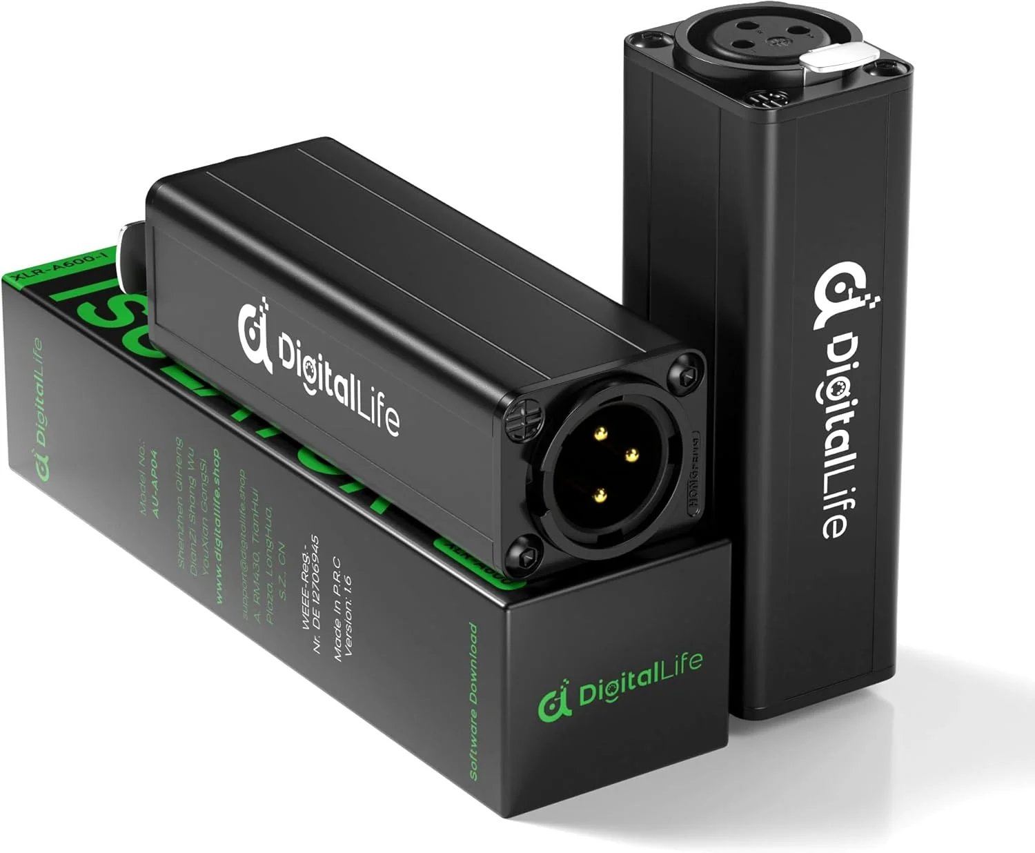 ایزولاتور حلقه زمینی XLR دیجیتال لایف (فیلتر نویز) - تک کاناله، بسته 2 عددی