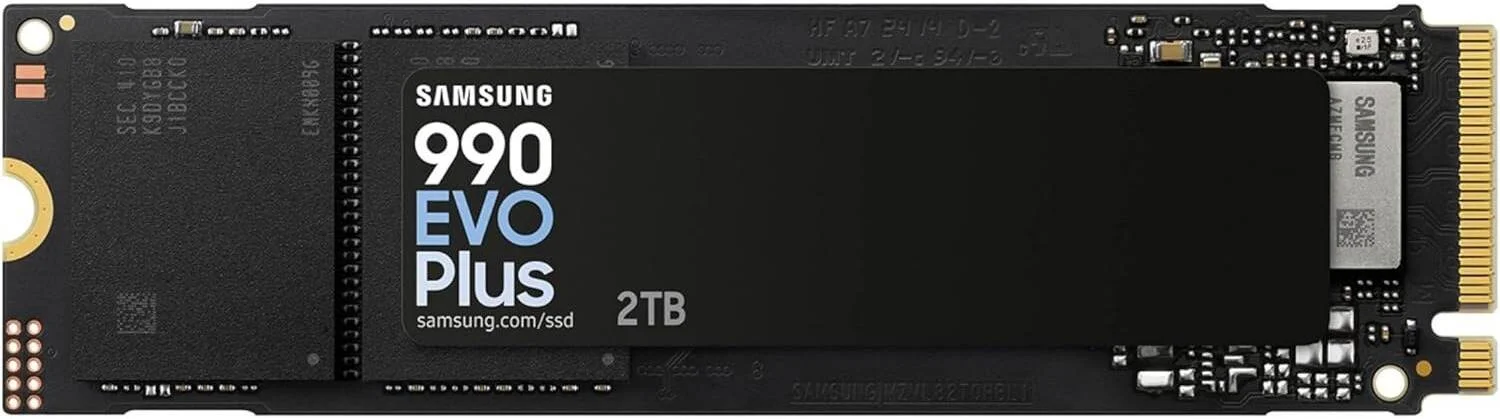 حافظه اس اس دی داخلی SAMSUNG 990 EVO Plus، ظرفیت 2 ترابایت، PCIe Gen 4.0 x4 / 5.0 x2 NVMe 2.0، سرعت خواندن تا 7,250 مگابایت بر ثانیه و سرعت نوشتن 6,300 مگابایت بر ثانیه، V-NAND TLC | MZ-V9S2T0BW حافظه اس اس دی داخلی SAMSUNG 990 EVO Plus، ظرفیت 2 ترابایت، PCIe Gen 4.0 x4 / 5.0 x2 NVMe 2.0، سرعت خواندن تا 7,250 مگابایت بر ثانیه و سرعت نوشتن 6,300 مگابایت بر ثانیه، V-NAND TLC | MZ-V9S2T0BW