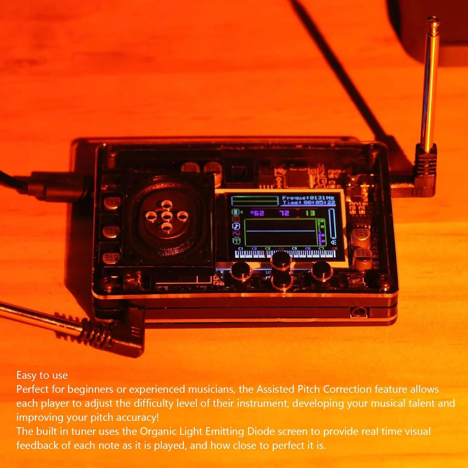 مینی ترمین Denash، دارای نمایشگر رنگی، ماژول موسیقی با رابط Type C و صداهای قابل تنظیم برای مبتدیان