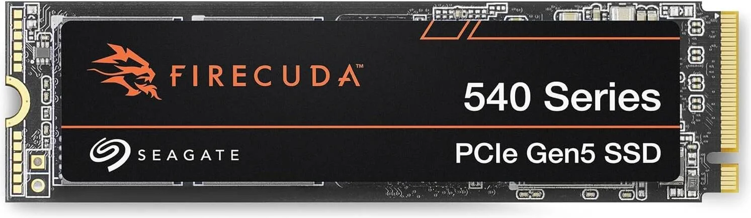 حافظه اس اس دی اینترنال سیگیت FireCuda 540 PCIe Gen5 x4 NVMe 2.0 M.2 2280-D2، ظرفیت 1 ترابایت، سرعت خواندن ترتیبی 9,500 مگابایت بر ثانیه، سرعت نوشتن ترتیبی 8,500 مگابایت بر ثانیه، حافظه فلش 3D TLC NAND، 1,000 TBW | ZP1000GM3A004 حافظه اس اس دی اینترنال سیگیت FireCuda 540 PCIe Gen5 x4 NVMe 2.0 M.2 2280-D2، ظرفیت 1 ترابایت، سرعت خواندن ترتیبی 9,500 مگابایت بر ثانیه، سرعت نوشتن ترتیبی 8,500 مگابایت بر ثانیه، حافظه فلش 3D TLC NAND، 1,000 TBW | ZP1000GM3A004