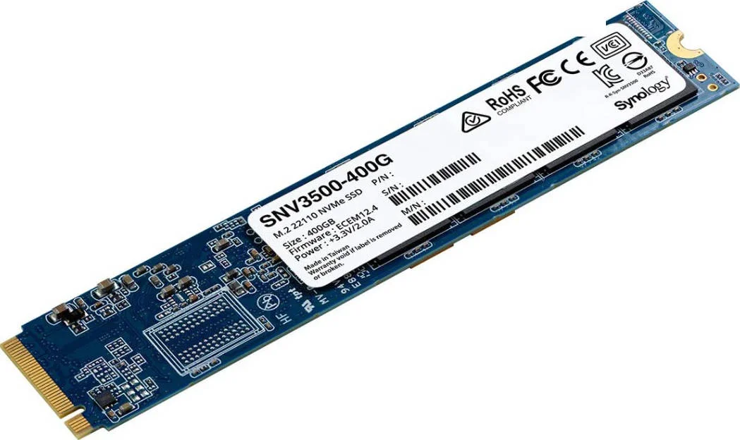 حافظه اس اس دی داخلی 400 گیگابایتی Synology M.2 22110 NVMe، رابط PCI Express 3.0 X4، سرعت خواندن 3100 مگابایت بر ثانیه، سرعت نوشتن 550 مگابایت بر ثانیه، 500 ترابایت نوشته شده | SNV3500-400G حافظه اس اس دی داخلی 400 گیگابایتی Synology M.2 22110 NVMe، رابط PCI Express 3.0 X4، سرعت خواندن 3100 مگابایت بر ثانیه، سرعت نوشتن 550 مگابایت بر ثانیه، 500 ترابایت نوشته شده | SNV3500-400G